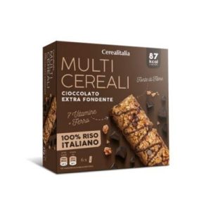 Home cerealitalia multicereal bar chocolate fondente 100% italian rice 126 g